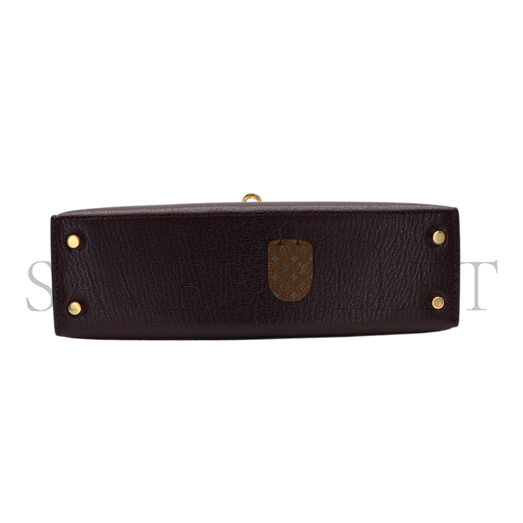 HERMÈS MASTER KELLY II SELLIER MINI ROUGE SELLIER CHEVRE LEATHER GOLD HARDWARE (19*12*5.5cm) 